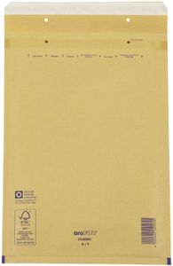 Arofol 2FVAF000066 Luftpolstertaschen Nummer 6, 10 Stück, 220x340 mm, braun