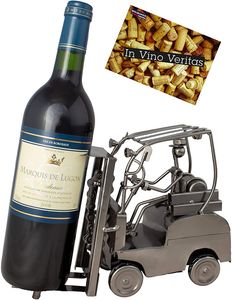 Brubaker Držiak na fľaše vína Stacker DriverImitáciaatívny kovový stojan na fľaše s blahoželaním pre darček k vínu