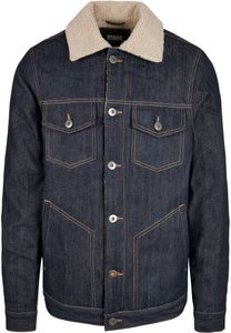 Urban Classics Jacke Sherpa Lined Jeans Jacket Rinsed Denim-XXL