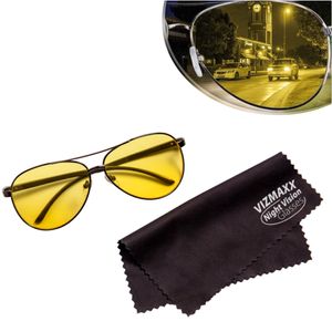 Vizmaxx® - Autofahrerbrille, Nachtsichtbrille,  Tag- und Nachtsicht-Brille mit UV Schutz Kontrastverstärkende Brille, Blendschutz Sonnenbrille für Auto Fahren, Angeln, Golf - Aus der TV Werbung