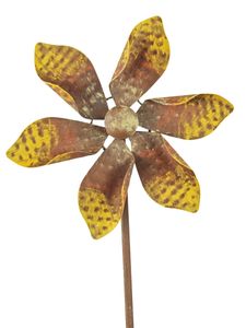 Větrné kolo se žlutohnědým rotorem cca 130 cm - Zahradní dekorace