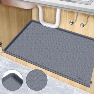 Unter Spüle Tray, 34 "x 22" wasserdicht Silikon unter Spüle Tray für Küche und Waschküche Schränke, hält bis zu 3,3 Gallonen Flüssigkeit A