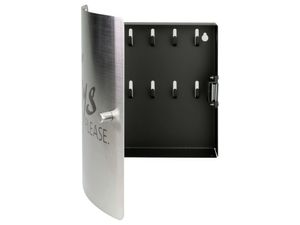 BURG-WóCHTER Schlôsselbox 6205/10 Ni KEYS PLEASE, Design Keys Please mit 10 Haken und magnetischem Verschluss