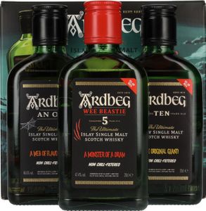 Ardbeg Monster of Smoke Set + Box 3x200ml 46-47,4% Vol. Ardbeg Monster of Smoke Set + Box 3x200ml 46-47,4% Vol.