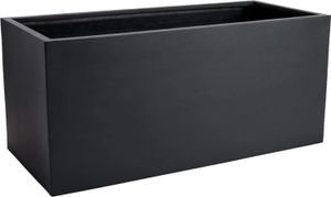 VIVANNO Pflanzkübel Pflanztrog Fiberglas "Maxi", Anthrazit 120x45x45 cm