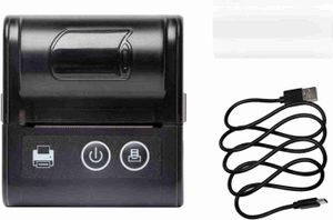 Tragbarer Mini-Thermodrucker 2 Zoll, USB/BT, kabellos, 57 mm, für Restaurant & Einzelhandel