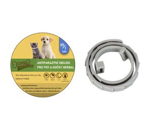Antiparazitní obojek pro psy a kočky Herbal 39/1cm Grey