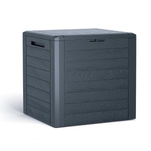 Garronda Auflagenbox Gartenbox Gartenruhe Fassungsvermögen 140 Liter Wasserdicht Aufbewahrungsbox Garten Abschliessbar Gartenruhe Kissenbox GD-0050 (Anthrazit, 140L)