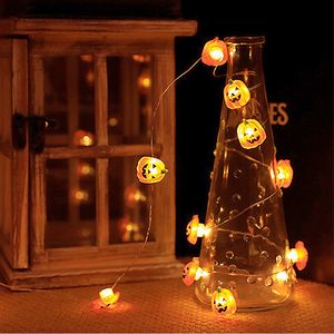 2M Halloween Party Dekoration LED Kürbis Lichterkette Batteriebetrieben Warmweiß
