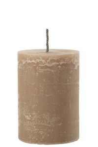 J-Line Outdoor Candle Pillar - Paraffin - Taupe - Medium - 95 godzin