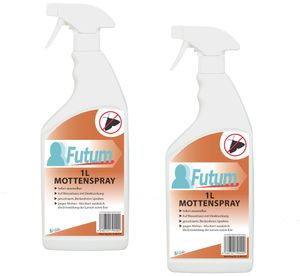FUTUM 2x1L Motten Spray Motten Mittel gegen Motten Larven Bekämpfen Abwehr