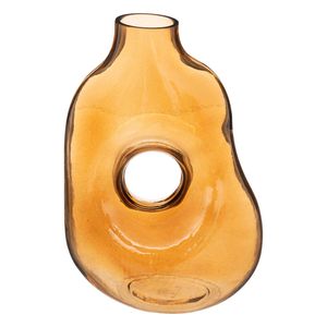 Vase "Donut" Glas - bernsteinfarben - H24 -5 cm - Atmosphera créateur d'intérieur