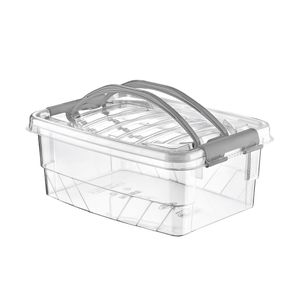 Pojemnik do przechowywania Przezroczyste pudełko Plastikowe pudełko Składane pudełko Plastikowe pudełko z uchwytami 5L