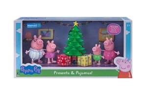 Peppa Pig Weihnachtsabend mit 4 Figuren Weihnachtsbaum Spiele-Set Winter 95648