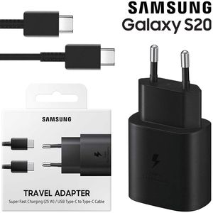 Original Samsung Galaxy S20 25W Ladegerät + 1m USB-C zu USB-C Ladekabel