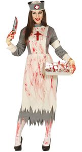 blutiges Halloween Krankenschwester Kostüm für Damen, Größe:XL