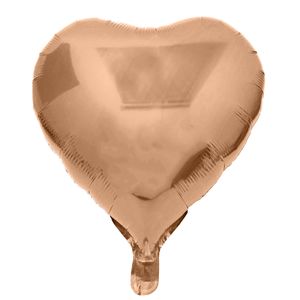 Folienballon Herz, rosegold, ca. 45 cm