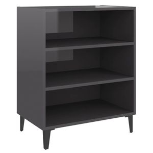 vidaXL Příborník s vysokým leskem šedý 57x35x70 cm Materiál dřeva