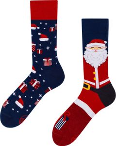 Many Mornings - bunte Mismatched Socken - Santa / Weihnachtsmann