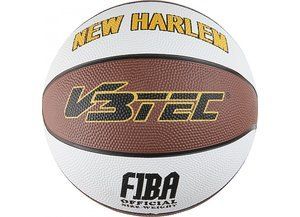 Basketball von V3Tec NEW HARLEM Größe sechs Farbe braun weiss