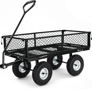 Transport Gitterwagen Handwagen Bollerwagen Seiten klappbar bis 250kg Schwarz