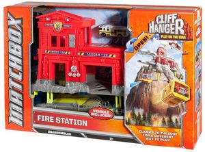MATTEL MATCHBOX W5882 Cliffhanger Fire Station Feuerwache Spielset mit Auto