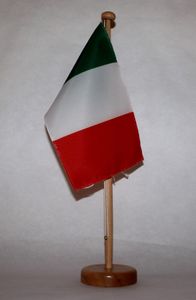 Tischflagge Italien 25x15 cm mit Holzständer