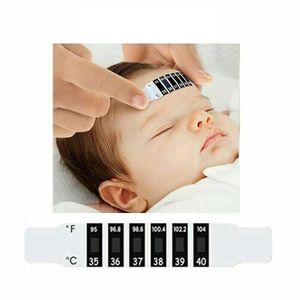 5 Stück Stirnthermometer Streifen für Erwachsene Baby Kind Temperaturtest Streifen