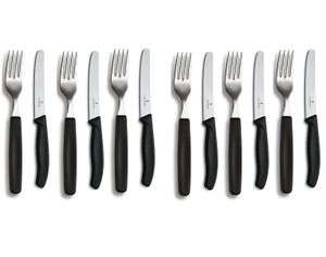 12-tlg. Victorinox Tafelmesser-Set Swiss Classic Schwarz