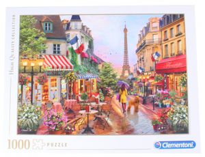 CLEMENTONI Puzzle Květinový trh v Paříži 1000 dílků