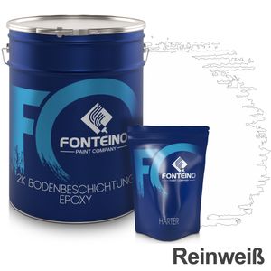 2K Epoxidharz Bodenbeschichtung Bodenfarbe Epoxy Garage Farbe Reinweiß – 20Kg