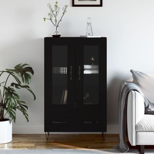 vidaXL Highboard Schwarz 69,5x31x115 cm Holzwerkstoff