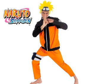 Naruto Kostüm Shippuden inkl. Perücke für Herren