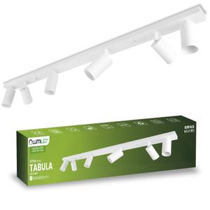 LUMILED lampa sufitowa reflektor sufitowy 6-światłowy 230V GU10 lampa sufitowa obrotowa reflektor sufitowy reflektor sufitowy downlight spot okrągły biały aluminium