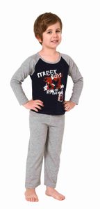 Kleinkinder Jungen langarm Schlafanzug Pyjama mit coolen Front Print