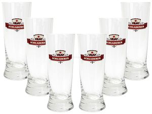 Schladerer Kirschwasser, Szene Becher, Longdrinkglas - 6er Set Glas / Gläser - 6x Schladerer Glas