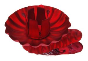 Baumkerzenhalter für Clip 8er Set Zapfenform  farbig  Germany, Farbe:rot-matt