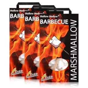 Mellow Mellow Marshmallow Barbecue Bag 500g - Inklusive drei Spieße (3er Pack)