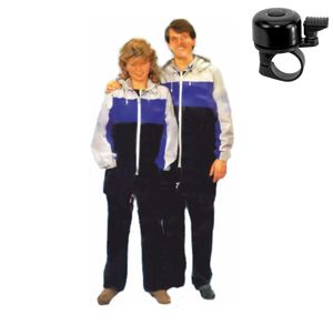 Lepper Regenanzug uni Rain Suit Regenbekleidung 2-teilig Größe S inkl. Fahrradklingel