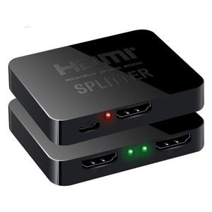 INF 2-Port-HDMI-Splitter für 2 Bildschirme, HDMI Verteiler, HDMI Splitter, 3D, 4K Ultra HD