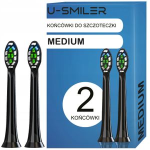 U-SMILLER 2x Zahnbürstenaufsätze MEDIUM