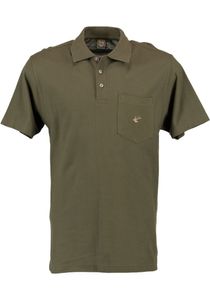 OS Trachten Herren Poloshirt Kurzarm Jagdshirt mit Polokragen Balun, Größe:L, Farbe:oliv