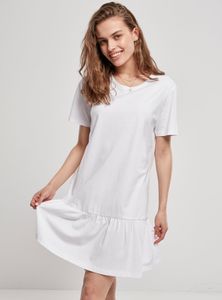 Dámské tričko Urban Classics Ladies Valance Tee Dress white - XS