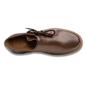Haferlschuhe mit Ledersohle Trachtenschuhe Schuhplattler Tanz schuhe, Schuhgröße:46, Farbe:Dunkelbraun