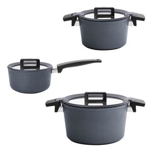 Woll Concept Plus 101CO Topfset 7-teilig Töpfe mit Deckel und Siebeinsatz