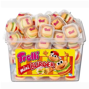 Trolli Party Burger Minis aus Schaumzucker und Fruchtgummi 600g