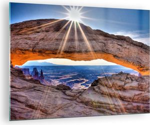 Bilder auf glas - Felsen Ansicht Landschaft - 70x50cm - Glasbilder - Wandbilder - Kunstdruck - zum Aufhängen bereit - Wanddekoration aus Glas - Glas Bilder - Wandbild auf Glas - GAA70x50-0184