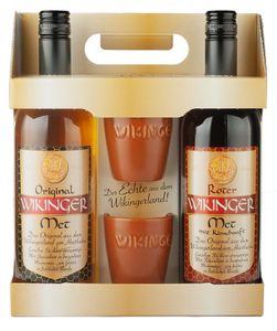 Wikinger Met rot & gelb 2x0,75L 6%+11% (inkl. 2 Trinkbecher)