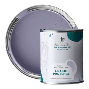 MissPompadour abwaschbare Wandfarbe Lila mit Provence 1L - hohe Deckkraft - matte, scheuerbeständige Innenfarbe - geruchsarm, wasserbasiert, ergiebig - Die Nützliche