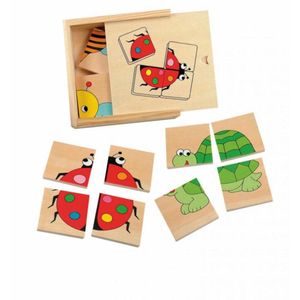 4 tlg. Minipuzzle Kleinkinder / Holzspielzeug Puzzle Kinder